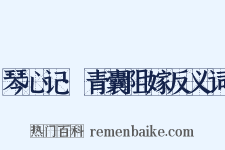 琴心记·青囊阻嫁反义词是什么意思的图片